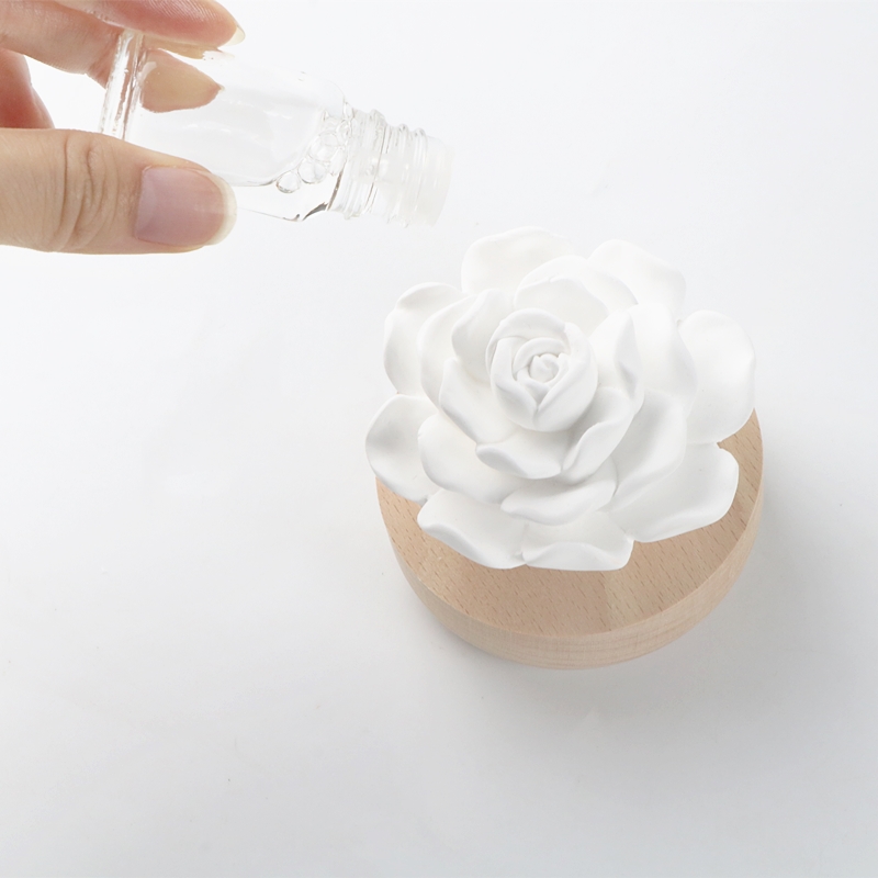 For-Scent Aroma Rose Flower Ceramic Wood